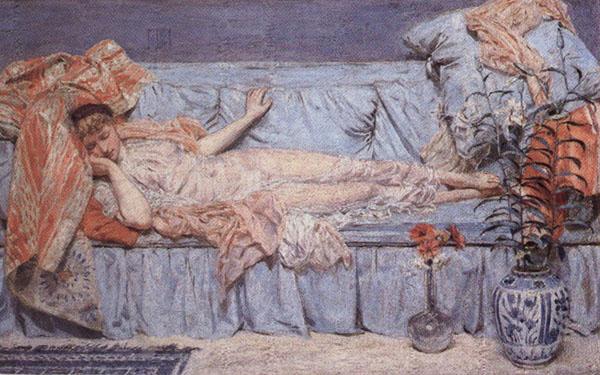 Simeon Solomon The Sleeprs,and the One that Watcheth oil painting image